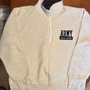 MV Sport Gray ARMY WEST POINT Heavy Quarter-Zip Sweatshirt